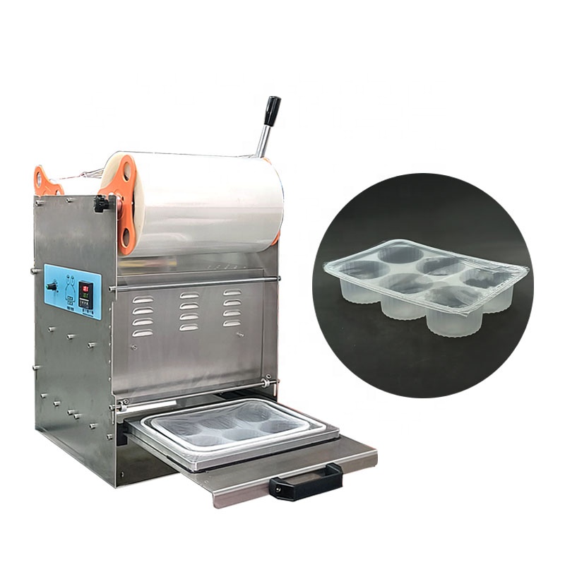 Custom Manual Heat Seal Tray Sealing Packaging Machinery Take-away Meal Box Sealing Machine