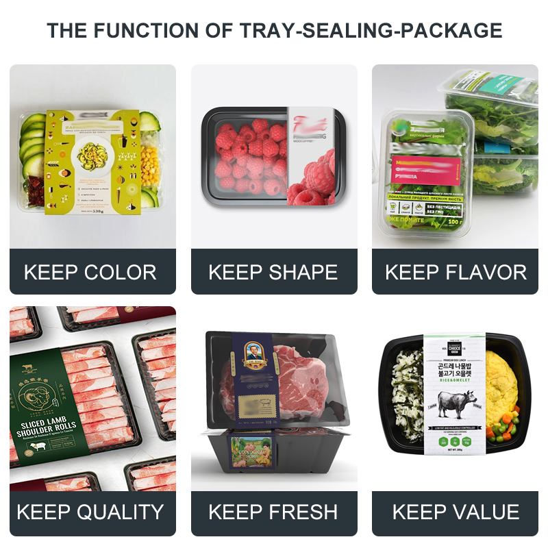 Fast Food Meal Plastic Container Sealing Machine Table Top Packaging Machine Takeaway Food Plastic Tray Sealer Perfect for Food