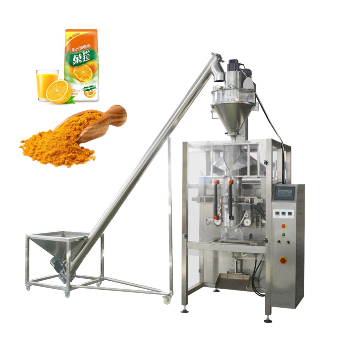 VFFS Spices Sugar Powder Filler Auger Dosing 200g 500g 1kg Detergent Washing Powder Gusset Bag Form Fill Seal Packaging Machine