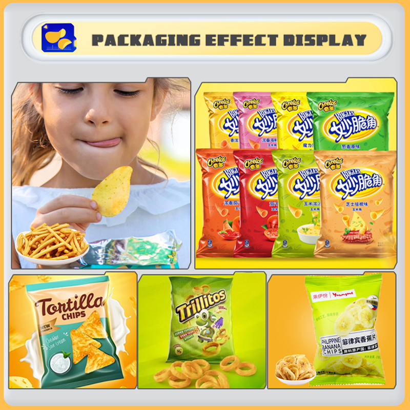 Fully Automatic Vertical Small Potato Plantain Banana Chips Filling Packing Packaging Machine Modified Atmosphere One Head