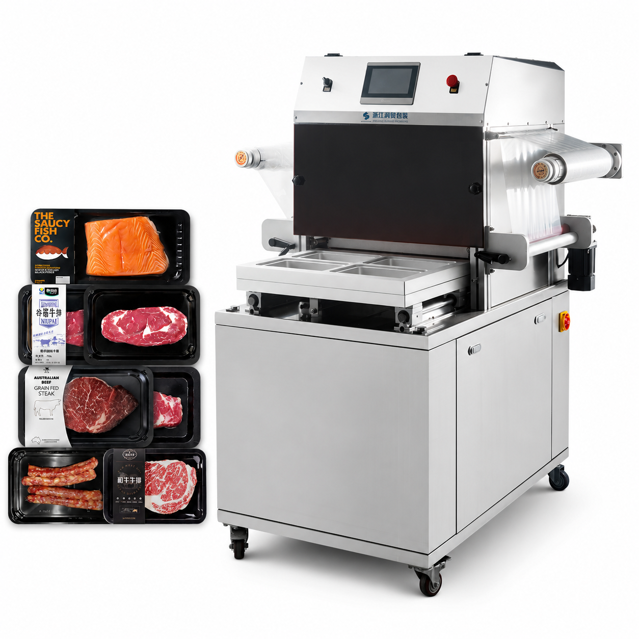 Electric Automatic High-Accuracy Vacuum Skin Packaging Machine for Steak