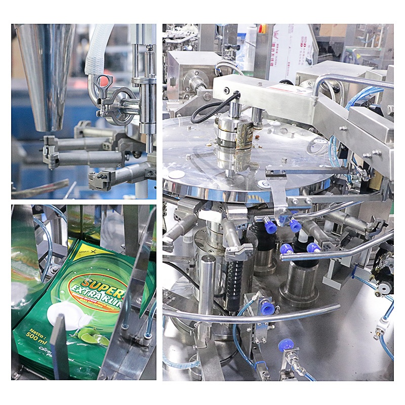 OEM Ketchup Liquid Mesin Filling Standing Bag Doypack Fruit Beverages Jelly Juice Stand up Premade Pouch Packing Machine