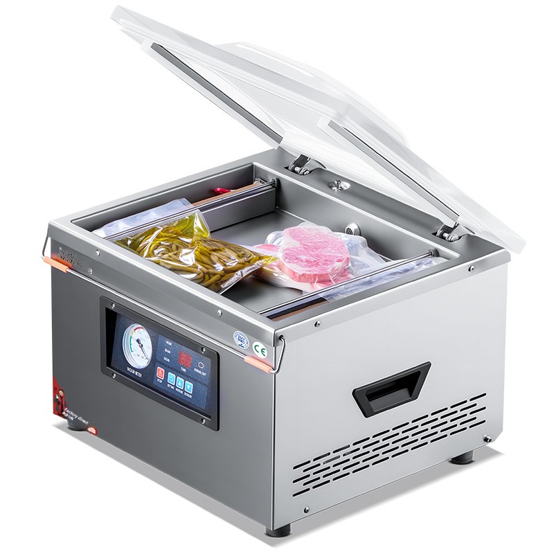 DZ300TD Electric Desktop Vacuum Sealing Machine for Household and Commercial Use Seafood and Cooked Food Packaging