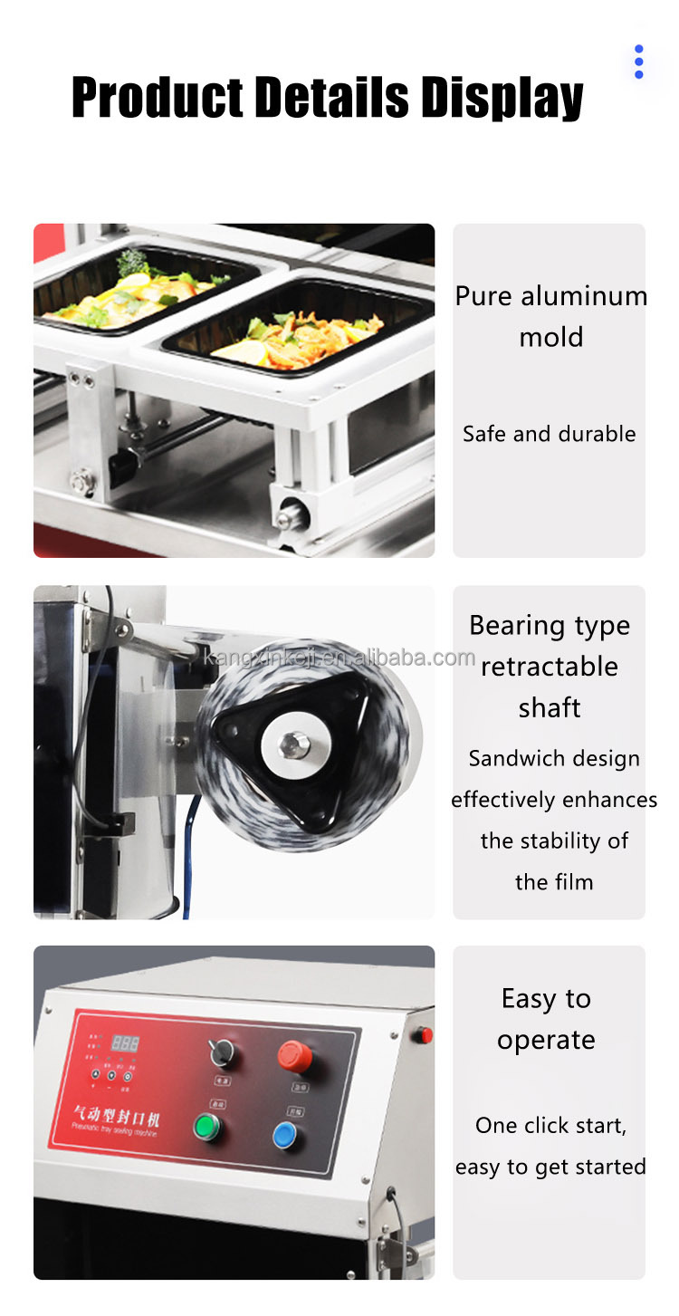 Fully Automatic Plastic Top Tray Sealer Packaging Machine Blister Prepared Meals Food Seal