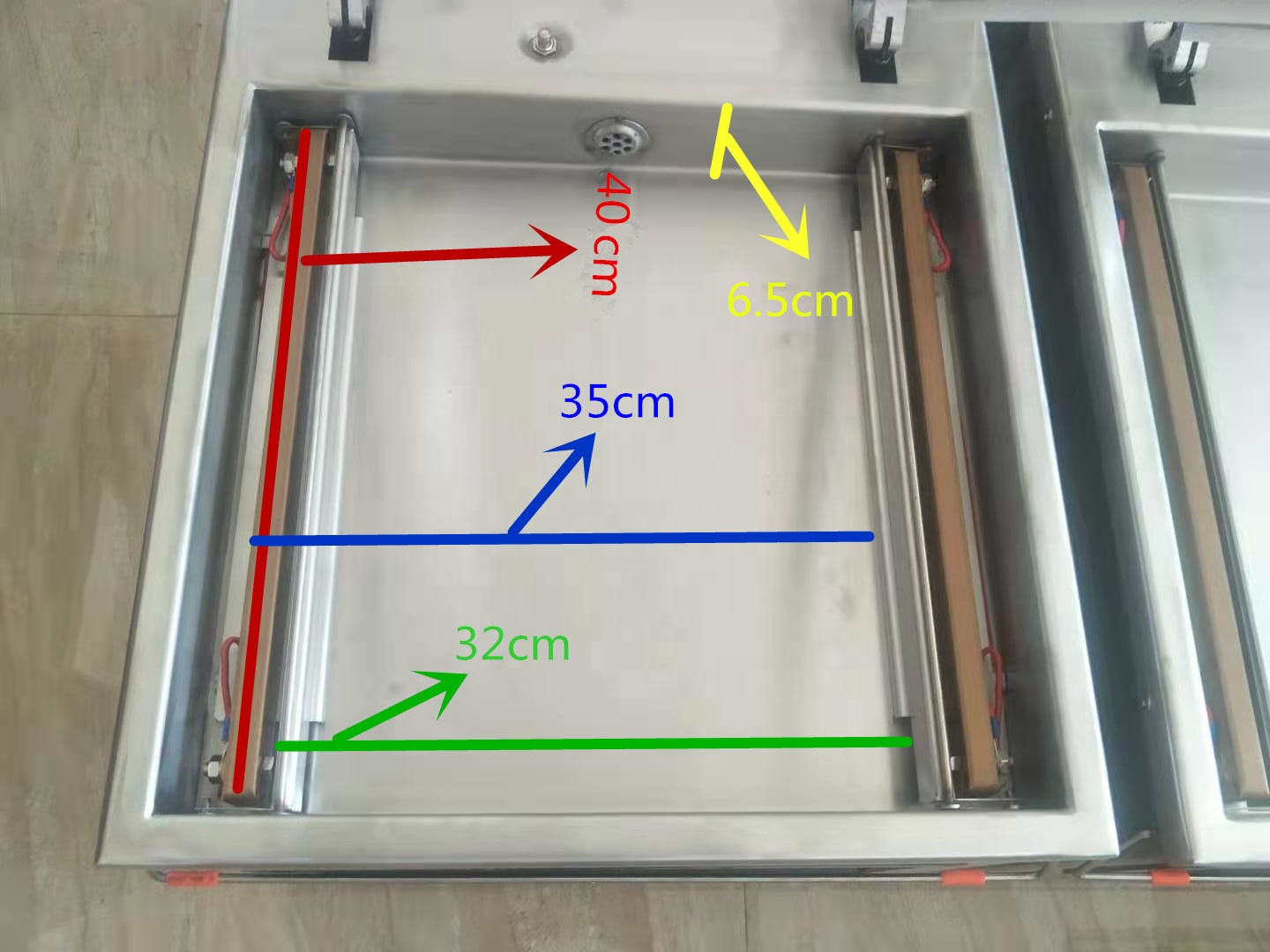 Sealing size detail