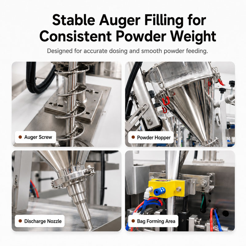 Automatic Instant Coffee Nutrition Milk Powder Drink Protein Vitamin Collagen Supplement Electrolyte Powder Stick Sachet Filling Packaging Packing Machine