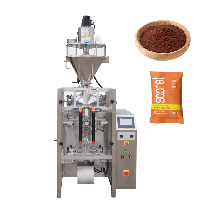 VFFS Spices Sugar Powder Filler Auger Dosing 200g 500g 1kg Detergent Washing Powder Gusset Bag Form Fill Seal Packaging Machine