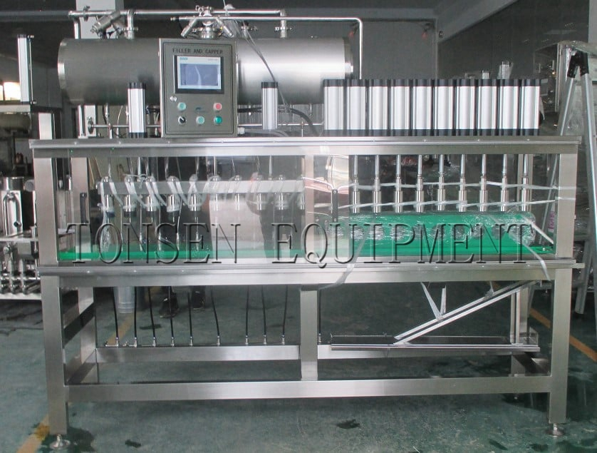Factory Direct Sales of High-efficiency Seven Heads Operating Beer Bottle Filling and Capping Integrated Machines
