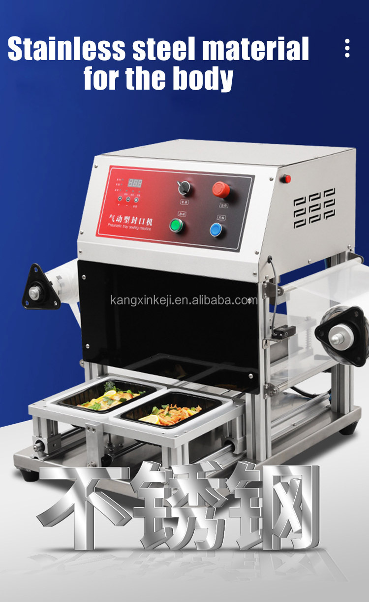 Fully Automatic Plastic Top Tray Sealer Packaging Machine Blister Prepared Meals Food Seal