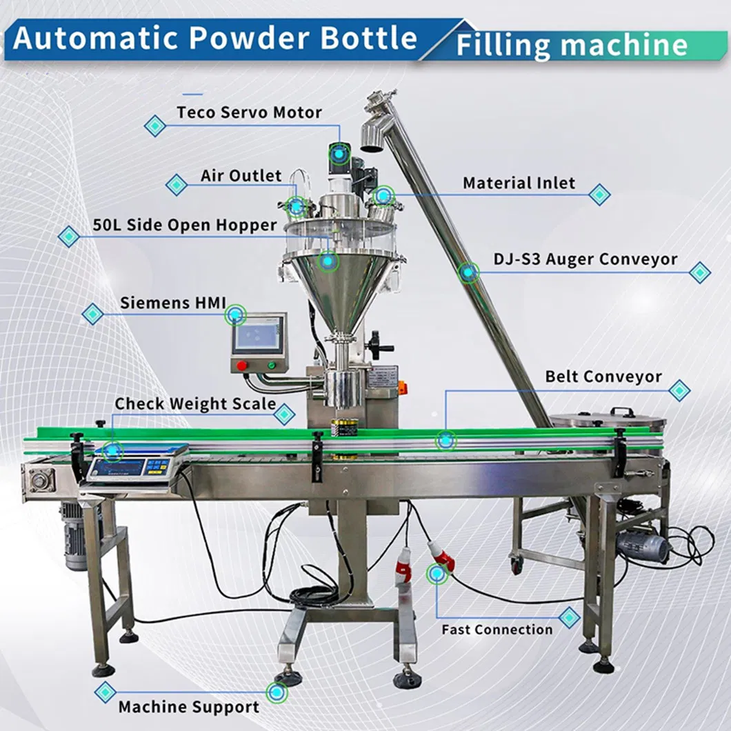 Fully Automatic Powder Capping/Labeling/Packing/Filling/Packaging Machine with Can and Jar for Milk and Spice Medicine and Chemical