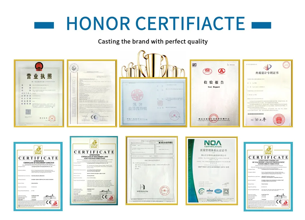 Packaging Machine Patent Certificates