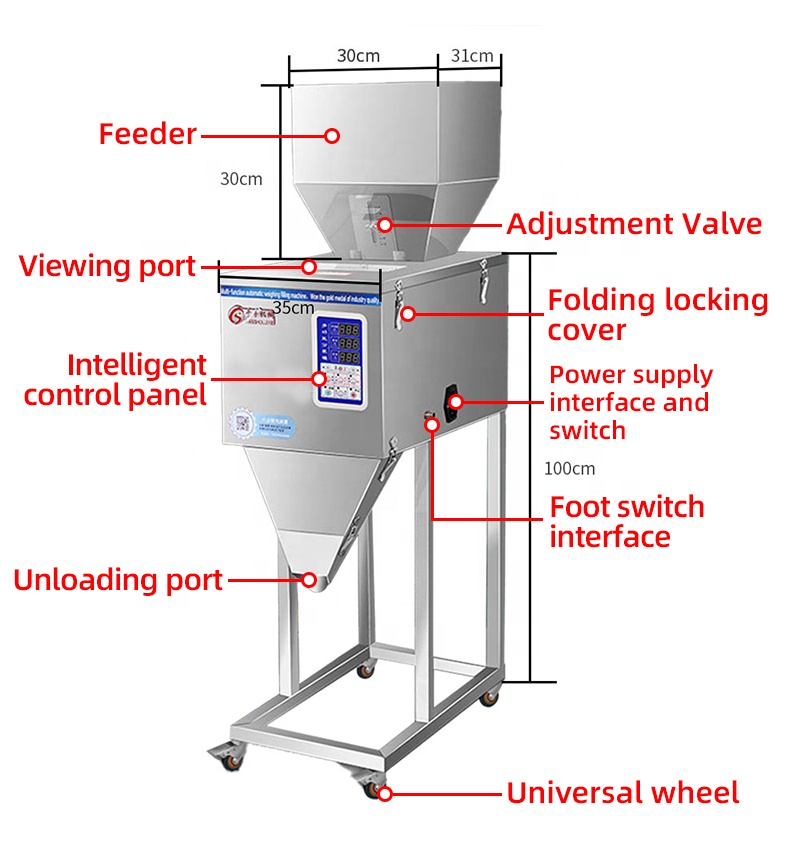 Wholesale Semi-automatic Particle Peanut Granule Rice Nuts Vertical Coffee Milk Powder Weighing Packing Filling Machine for Sale