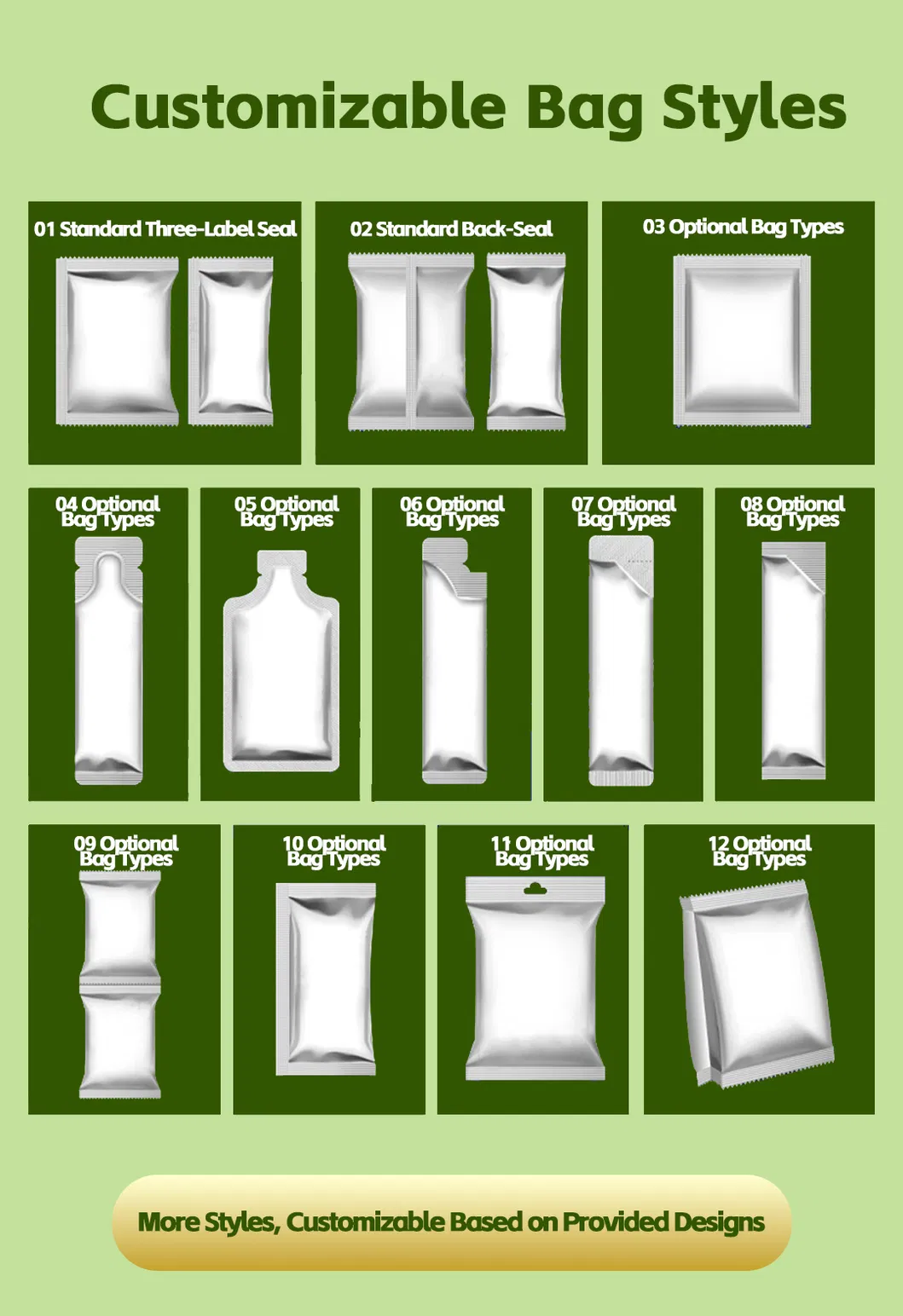 Back Sealing Spice Nut Coffee Powder Seasoning Powder Packing Machine Packaging Machine