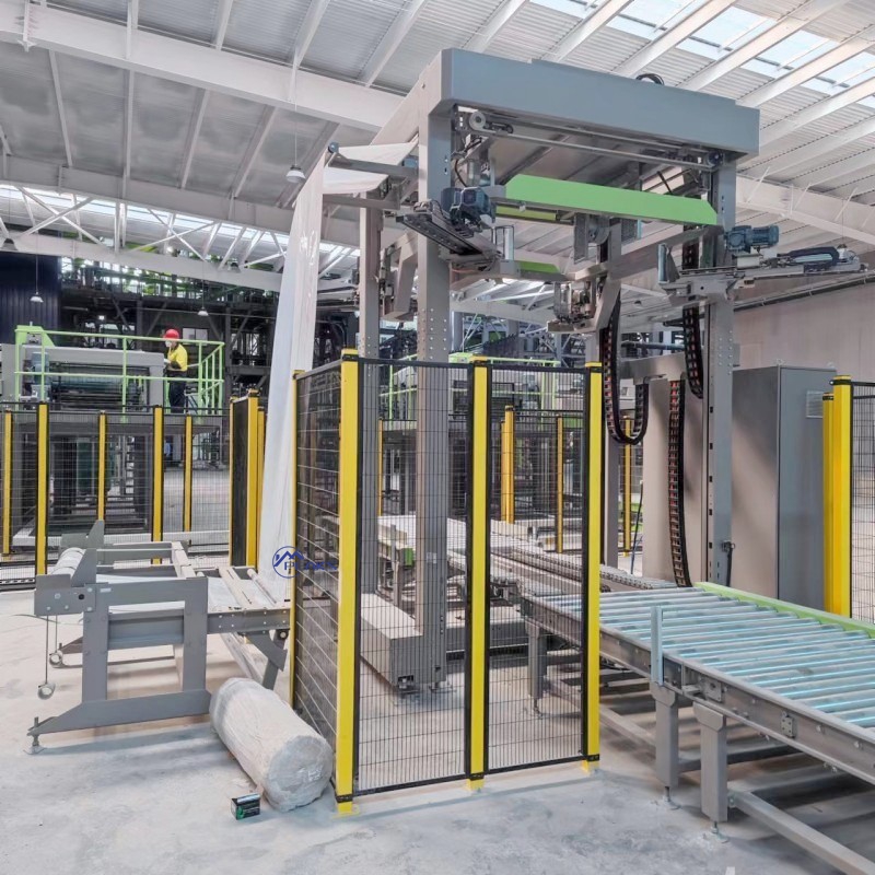High Efficiency Fully Automatic Shrink Stretch Cold Stretch Hood Wrapping Packing Machine