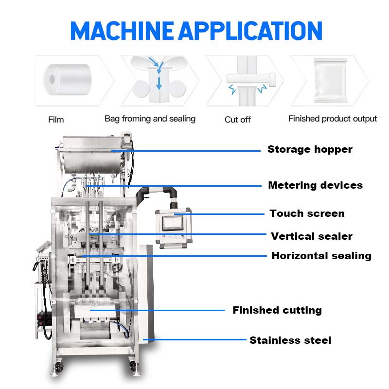 Automatic Vertical Form Fill Seal Multi Line Sachet Liquid Packaging Filling Machine Honey Stick Packing Machine