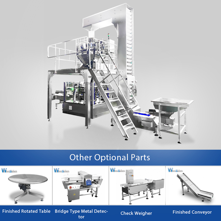Automatic High-Accuracy Filling Sealing Stand Pouch Premade Bag Doypack Machine for Food Nuts Dried Fruit Plastic Laminated Film