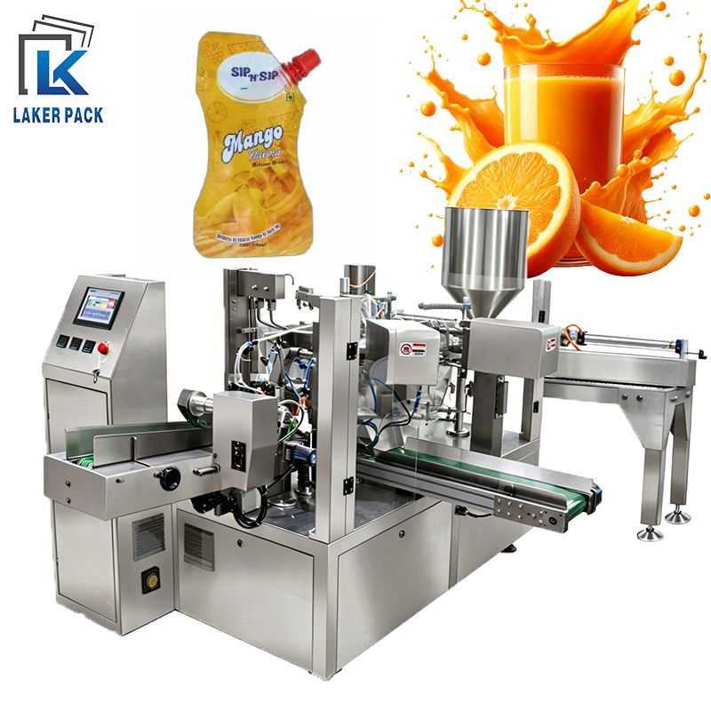 Fruit Juice Liquid Jelly Sauce Ketchup Cooking Oil Filling Bag Laundry Detergent Stand up Premade Pouch Doypack Machine