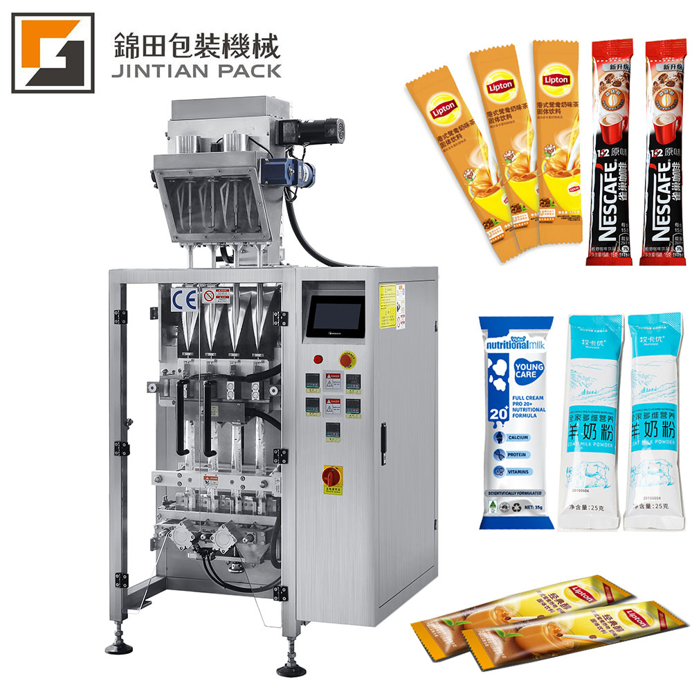 High Speed Multi Lane 1/3g 5g 7g Stick Sugar Packing Coffee Powder Stick Filling Automatic Packaging Machine