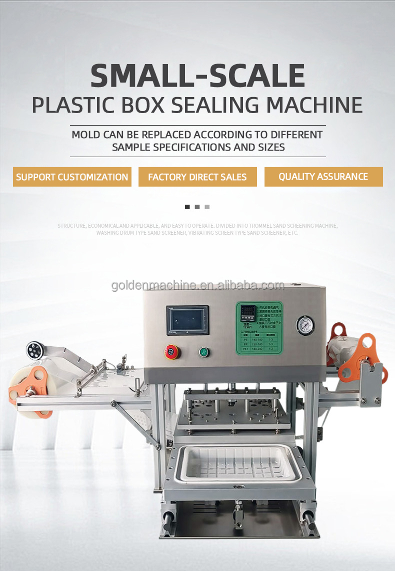 Automatic Food Tray Sealing Machine Plastic Lunch Box Heat Sealer for Ready Meal Packaging