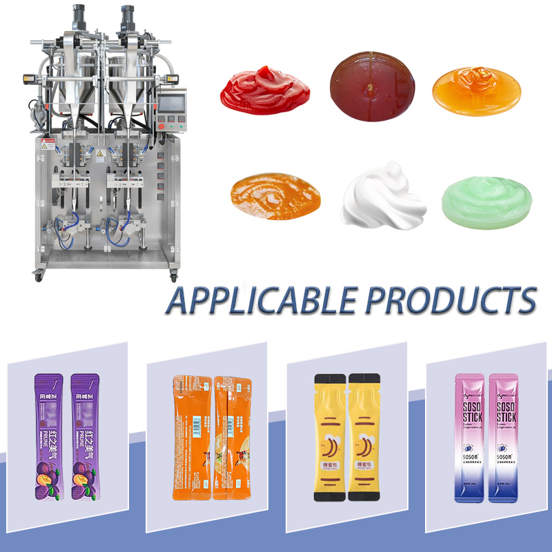 Double-Lane Liquid &amp; Paste Packing Machine for Food Cosmetic Daily Chemical 60-70 Bags/Min Stick Packaging Machine