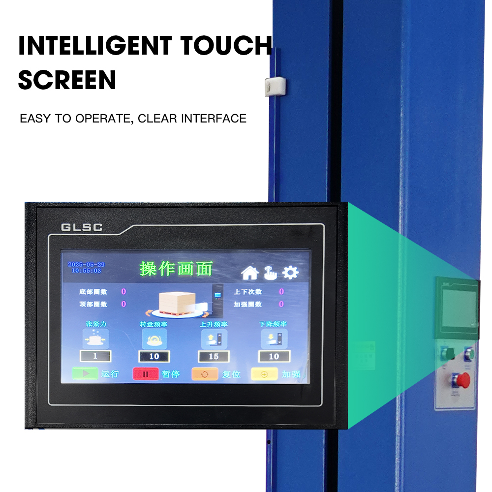 Pallet Wrapping Machine CE Certified PP/PET Stretch Film Portable Mobile Luggage Wrapper Logistics Food Beverage Textiles