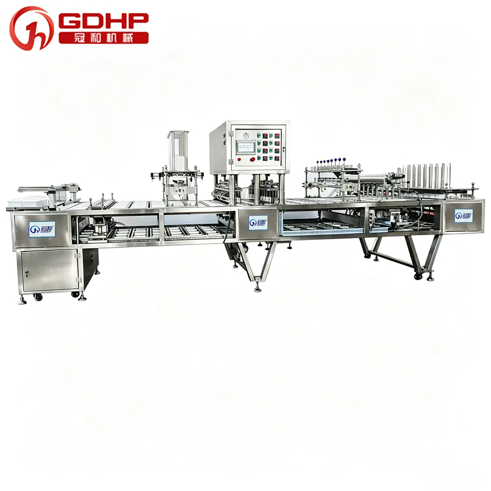 Automatic Food Process Box Filling Aluminum Foil Sealing Cup Sealer Machine Capping Packaging Machines for Butter, Cream, Ice Cream, Desiccant