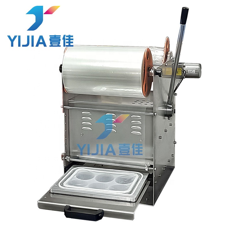 Custom Manual Heat Seal Tray Sealing Packaging Machinery Take-away Meal Box Sealing Machine
