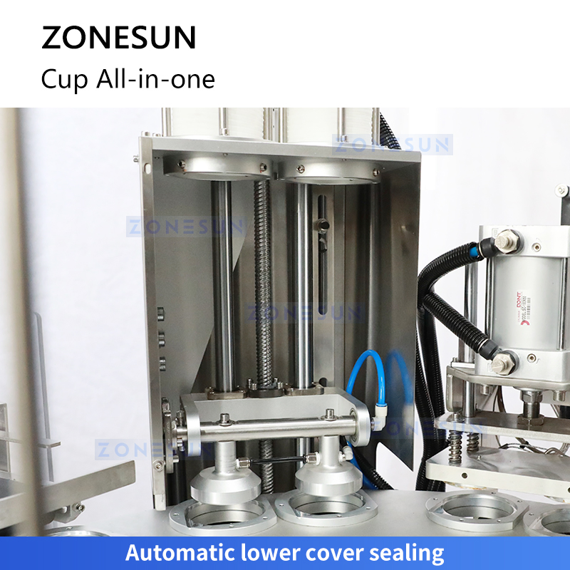 Zonesun Zs-Afs02 Automatic Rotary Paste Liquid Plastic Cup Filling Sealing Machine for Yogurt Sauce Jelly Cream Paste