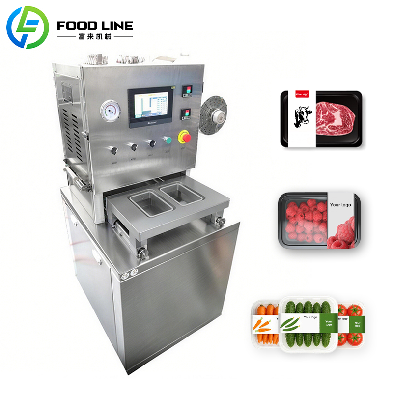 Automatic Stainless Steel MAP Tray Sealer MAP Tray Sealer for Fresh Meat Fruit Vegetable