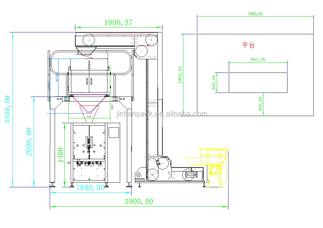 Machine Dimensional Schematic