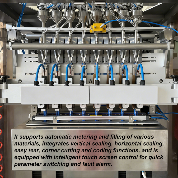 4 Lanes Automatic 1g 5g 10g Spice Granule Bag Packing Machine Sugar Stick Packing Machine Salt Pepper Sachet Packing Machine
