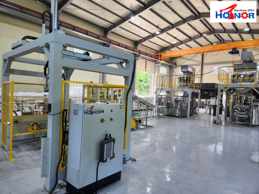 Automatic Bag Filling Carton Erecting Machine Cardboard Forming Food Grade Pneumatic PLC Controlled High-Speed Equipment