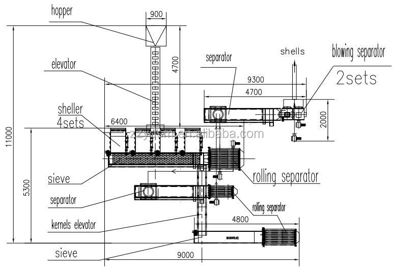 Shelling Line Layout
