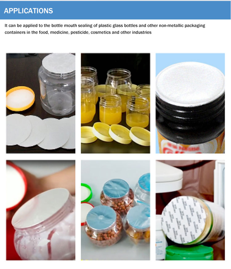 Plastic Glass Bottle Jar Induction Sealer Automatic Foil Sealing Machine with Conveyor