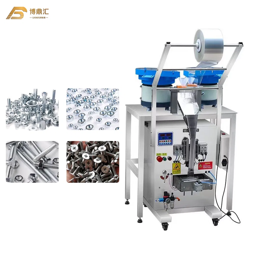 Vertical Counting Automatic Packing Machine with Vibration Bowl Counting Bagging Machine for Fastener Clip Nails Screws and Nuts