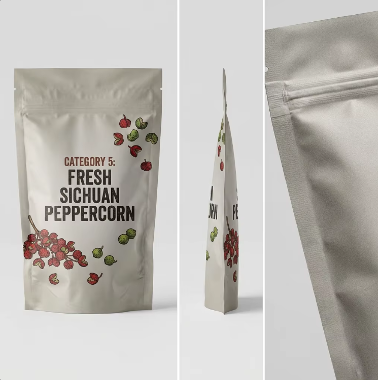 Custom Logo Spice Packaging Bag, Stand Up Pouch Opp Bag, Digital Printing , Food Grade Seasoning Pouch