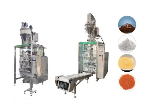 Powder packaging unit with pillow and gusset bag options