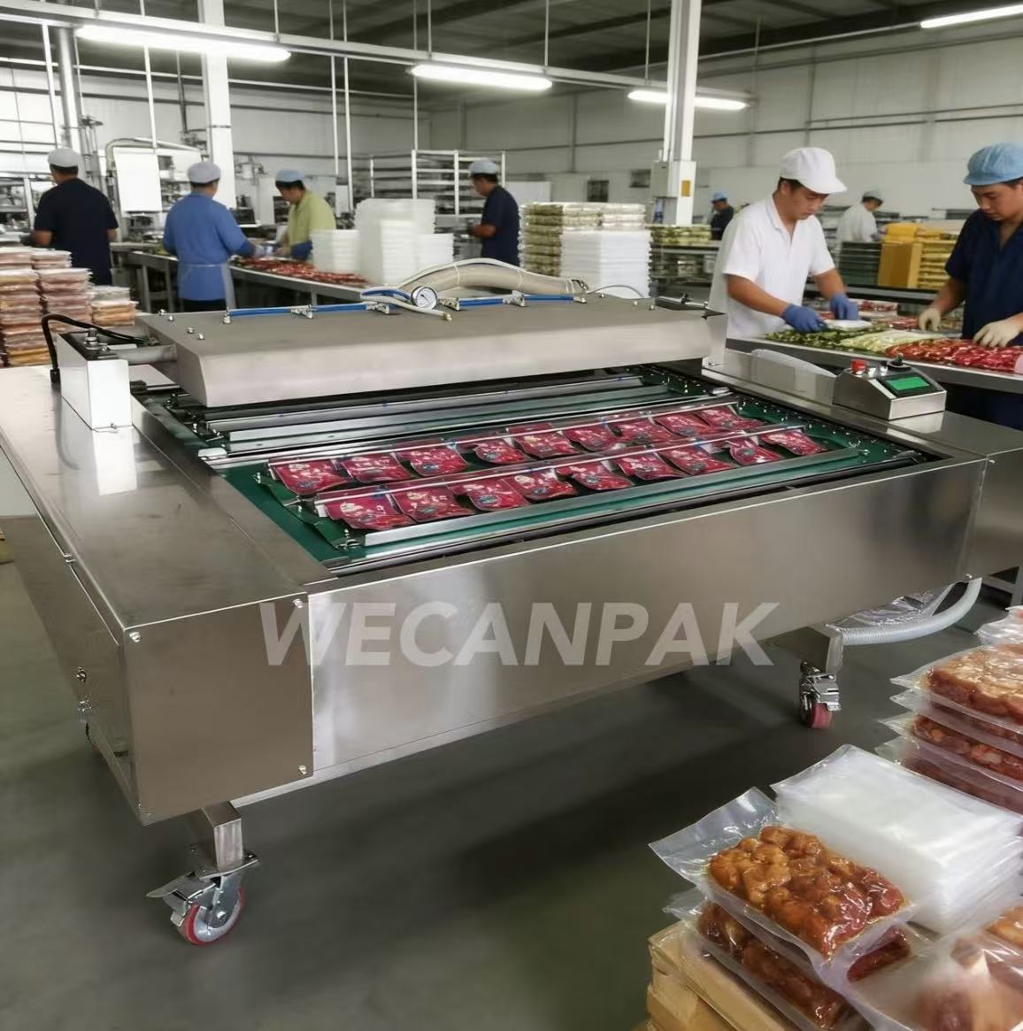 New Semi-Automatic Electric Belt Type Vacuum Packing Machine for Food &amp; Beverage Packaging with Long Service Life