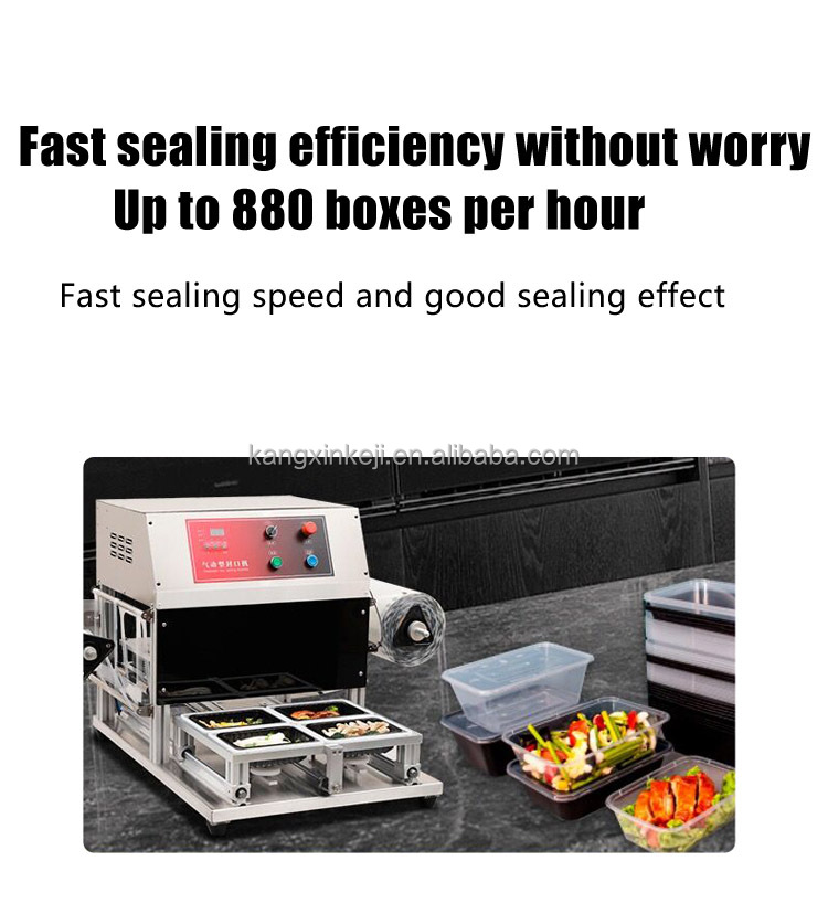 Fully Automatic Plastic Top Tray Sealer Packaging Machine Blister Prepared Meals Food Seal