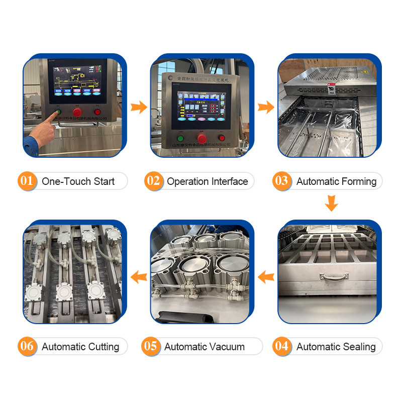 Automatic Thermoforming Vacuum Packaging Machine for Burger Patty