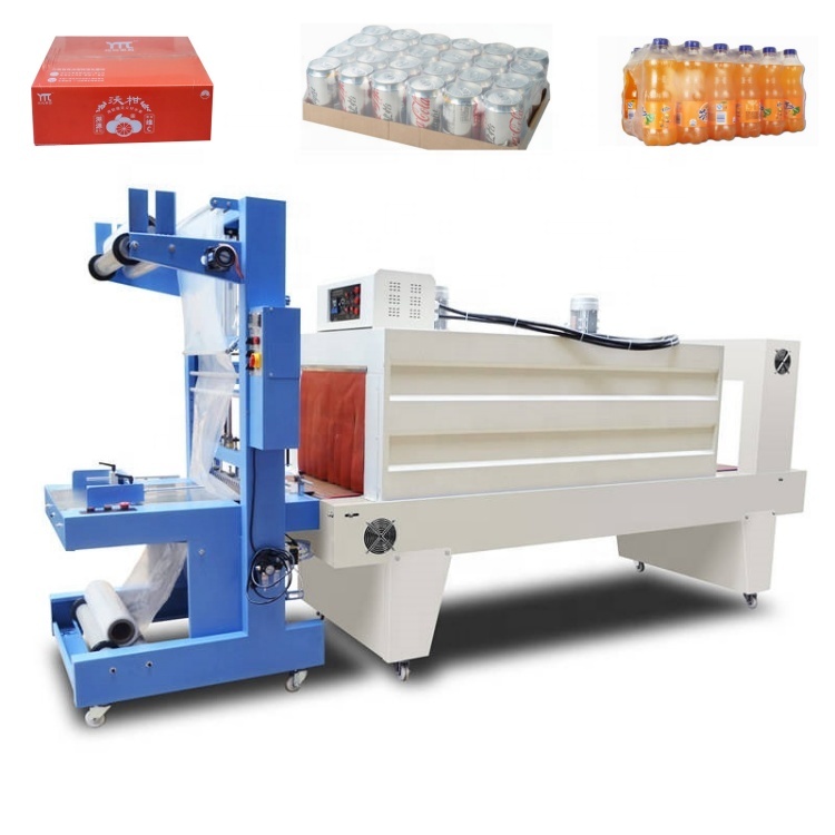 2-in-1 Semi-Automatic PE Film Sleeve Wrapping &amp; Heat Shrink Packaging Machine For Cartons Box &amp; Food Beverage Products