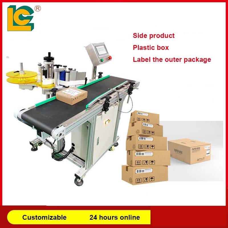 LC Fully Automatic High-Speed Labeling Machine for Carton Boxes Flat/Side/Bottom Label Applicator for Packing Boxes