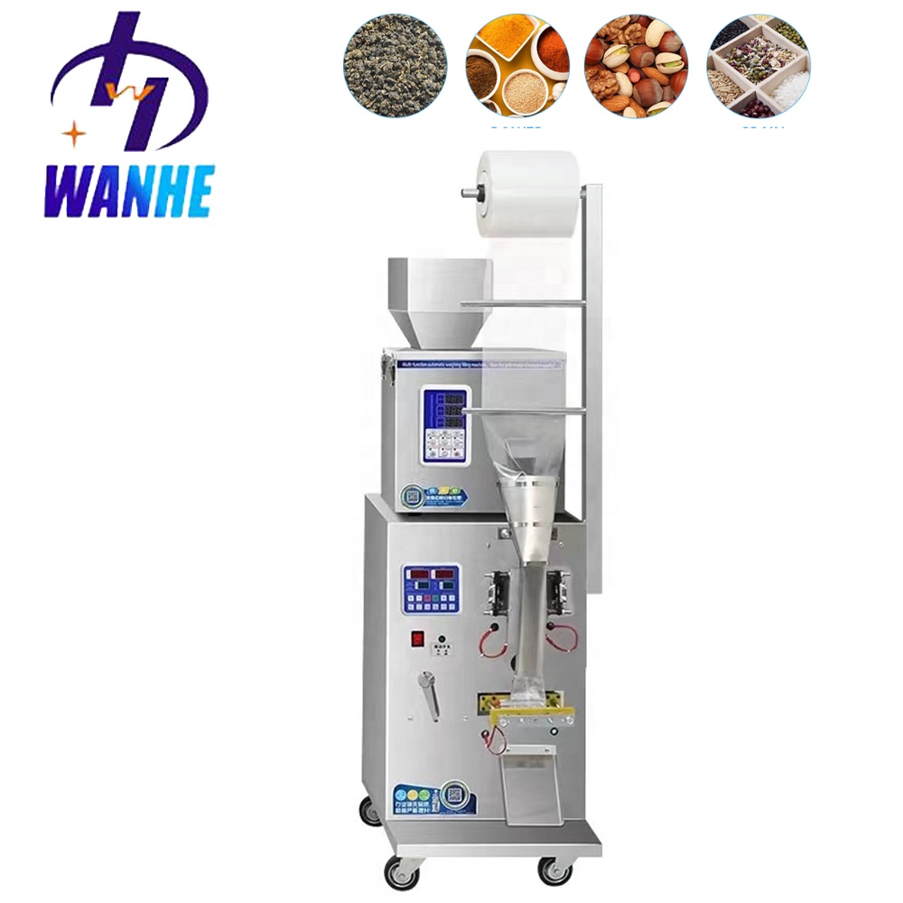 WANHE Multi-Function Vertical for Form Fill Seal Machine Small Tea Bag Packing for Powder Granule Liquid Sauce for Food Film