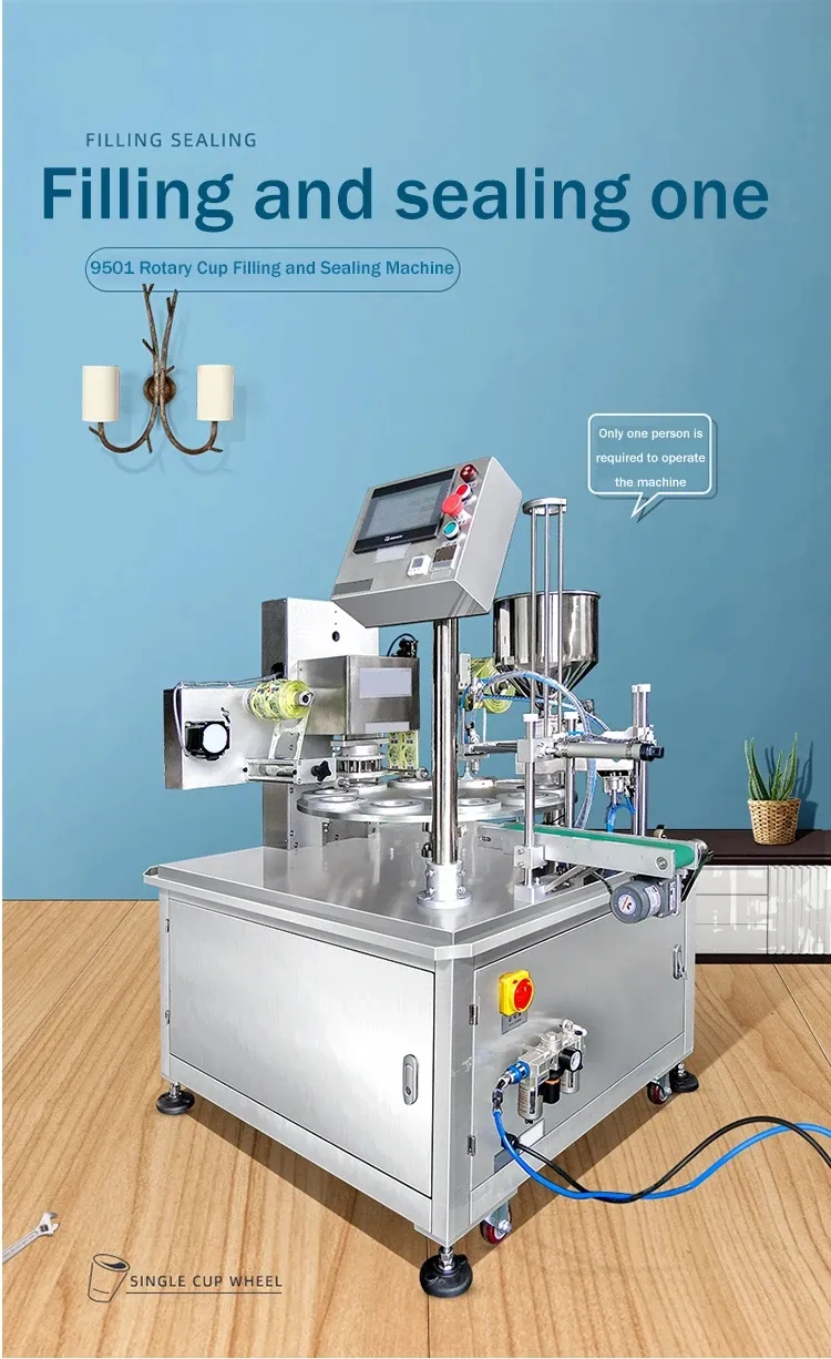 Automatic Rotary Cup Bottling Sealing Machine Details 1