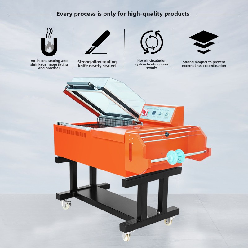 BFS-5540 2 in 1 Semi Automatic Plastic Film Shrink Wrapping Machine for Beverage Packaging Boxs Book Sealing and Cutting Machine