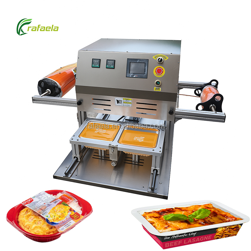 Small Business Meat Fruit Atmosphere Box Packaging Machine/ Nitrogen Vacuum Box Tray Sealer/ Automatic Tray Sealing Machine