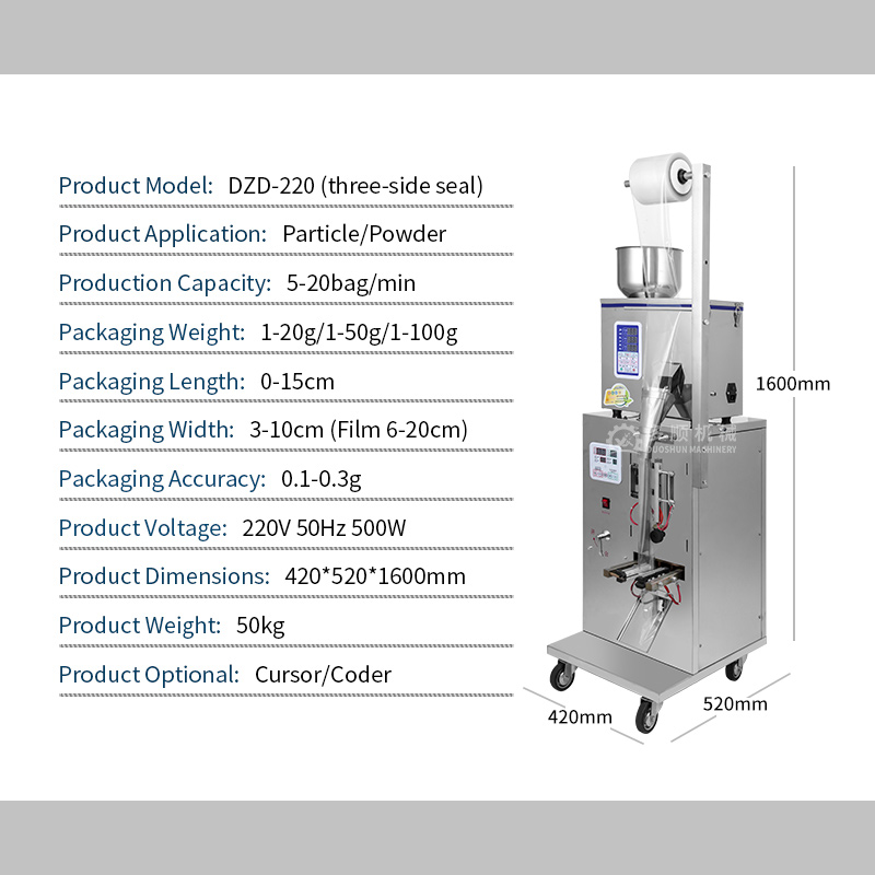 Automatic 1-20G 1-100G Small Pouch Food Sugar Nuts Spice Tea Leaf Sachet Packaging Packing Machine Price