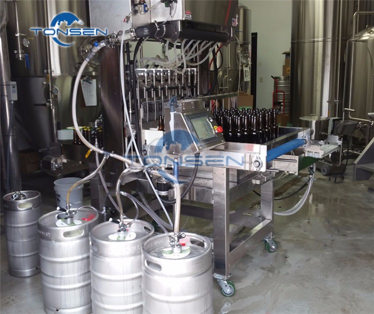 Factory Direct Sales of High-efficiency Seven Heads Operating Beer Bottle Filling and Capping Integrated Machines
