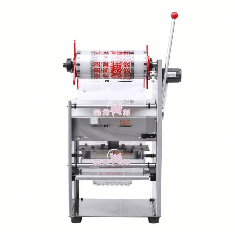 Freestanding Tray Sealing Machine Manual Desktop Fast Food Tray Sealer Sealing Machine Tray Sealer Packaging Machine