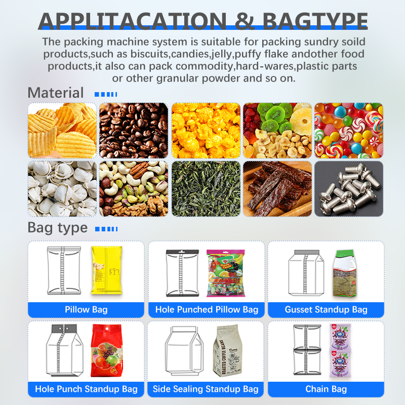 Hot Sale Auto Snack Sachet Packing Machine Granular Gummy Candy Vertical Form Fill Seal Sealing Packaging Machine